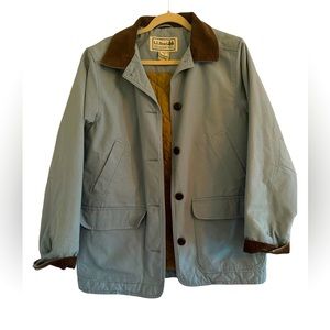 LL Bean Adirondack Insulated Barn Coat Field Utility Jacket Womens sz S Lt Green